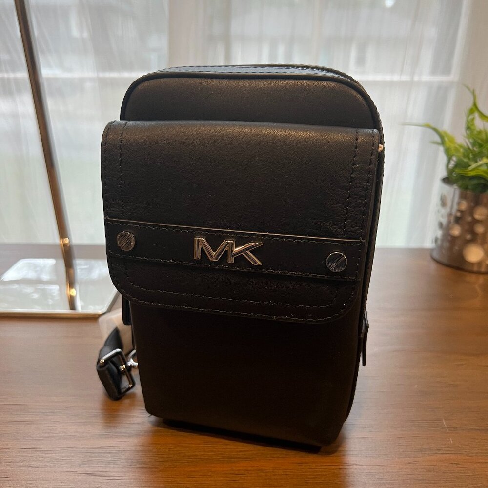 Michael Kors Black Leather Backpack
